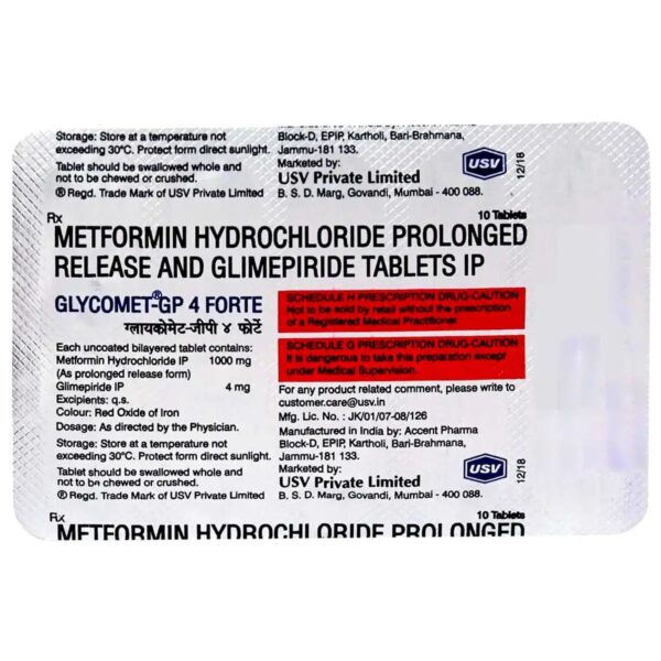 Glycomet-GP 4 Forte Tablet 10's