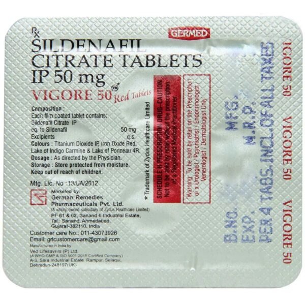 Vigore 50 Red Tablet 4's - Image 3