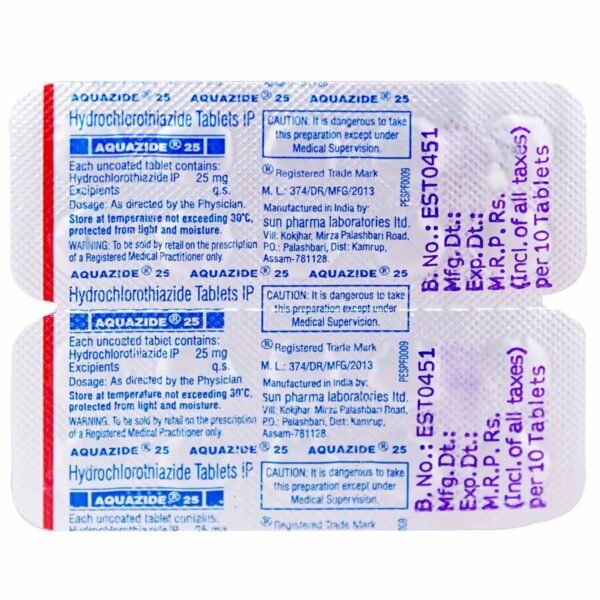 Aquazide 25 Tablet 10's