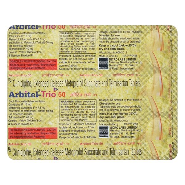 Arbitel-Trio 50 Tablet 15's