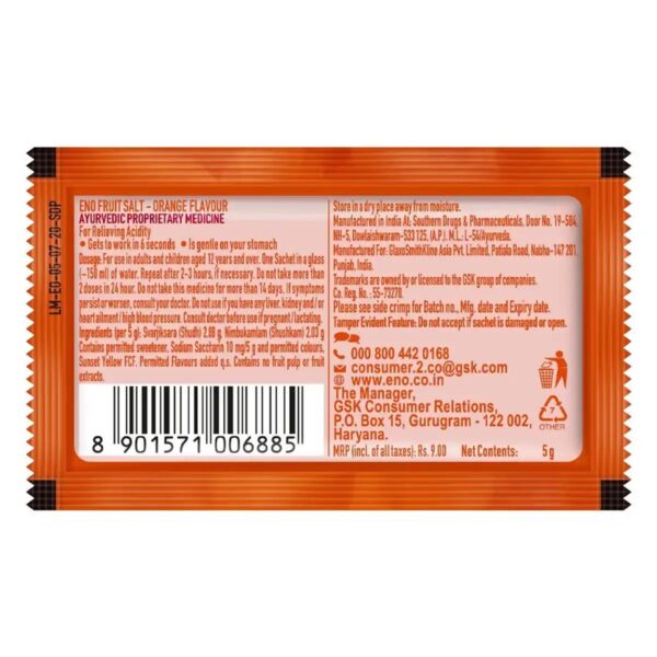ENO Orange Flavour Powder, 5 gm - Image 2