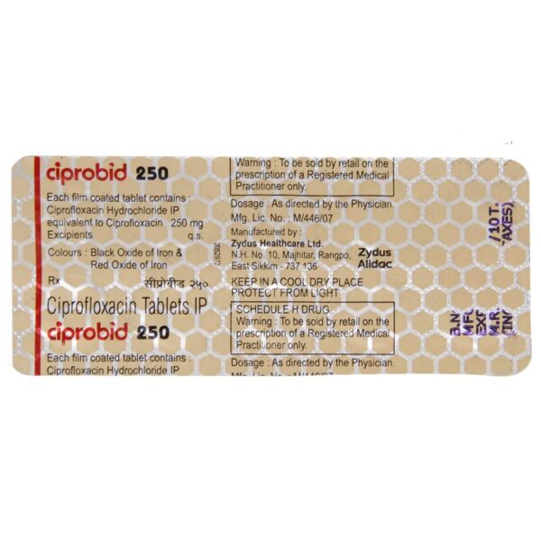 Ciprobid 250 Tablet 10's - Image 2