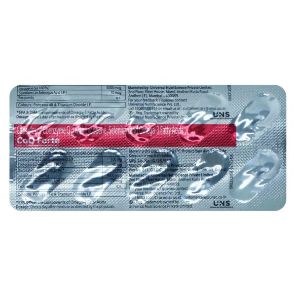 CoQ Forte Capsule 10's - Image 2