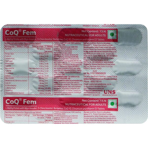 Coq Fem Adult Tablet 15's