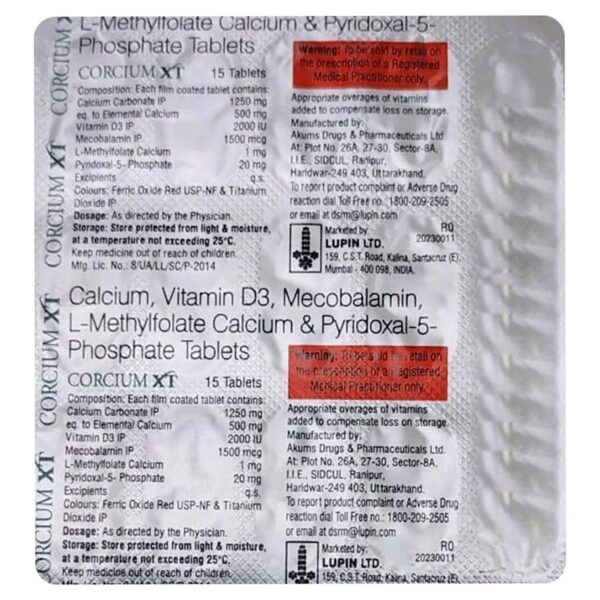 Corcium XT Tablet 15's - Image 2