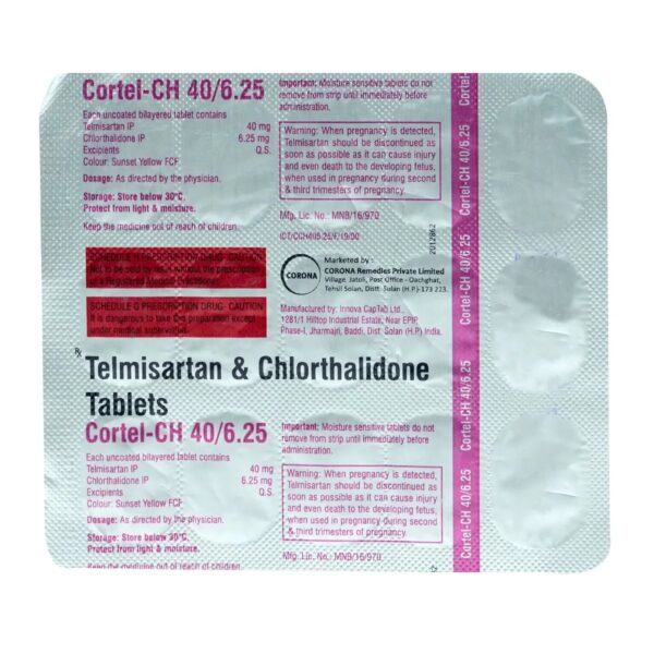 Cortel-CH 40/6.25 Tablet 15's - Image 2