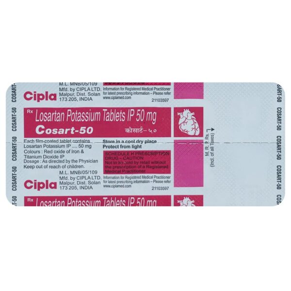 Cosart-50 Tablet 10's - Image 2