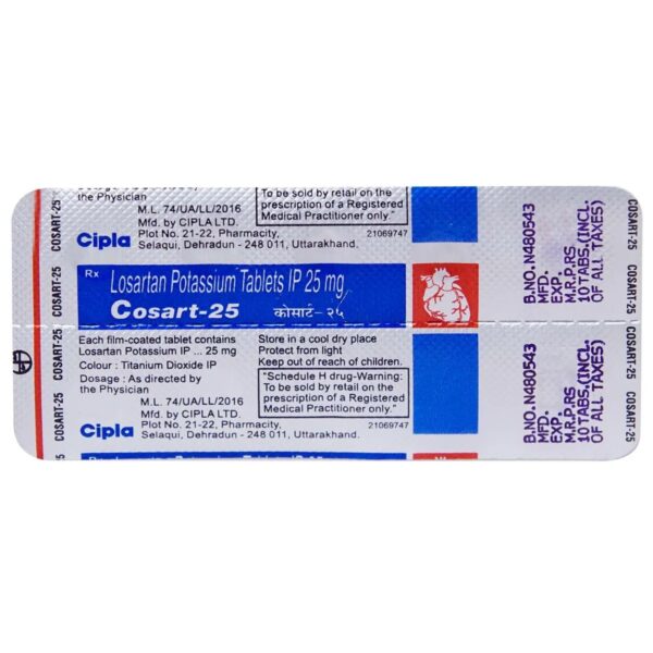Cosart-25 Tablet 10's - Image 2