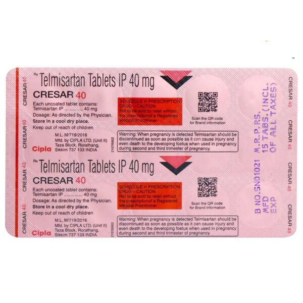Cresar 40 Tablet 15's