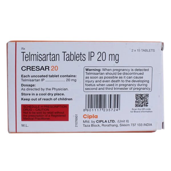 Cresar 20 Tablet 15's - Image 2