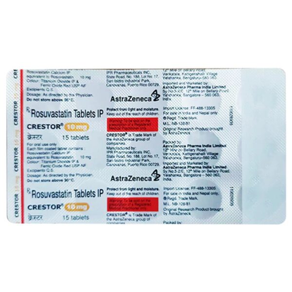 Crestor 10 mg Tablet 15's - Image 2