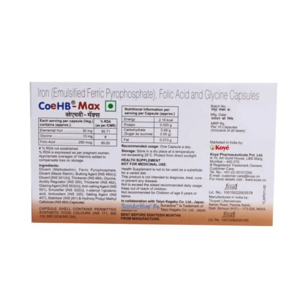 Coehb-Max Capsule 10's - Image 2
