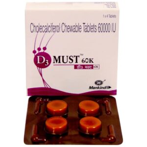 D3 Must 60K Chewable Tablet 4's