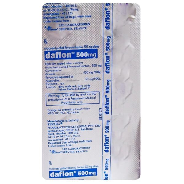 Daflon 500 mg Tablet 10's - Image 2