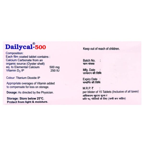 Dailycal-500 Tablet 15's - Image 3
