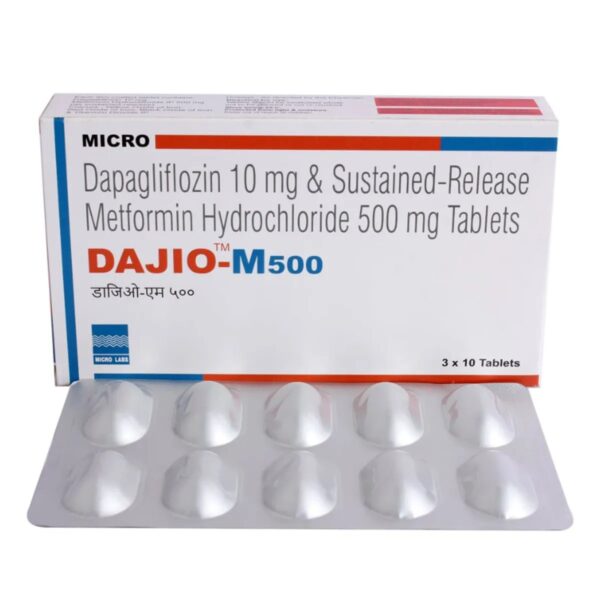 Dajio M 10 mg/500 mg Tablet 10's - Image 2
