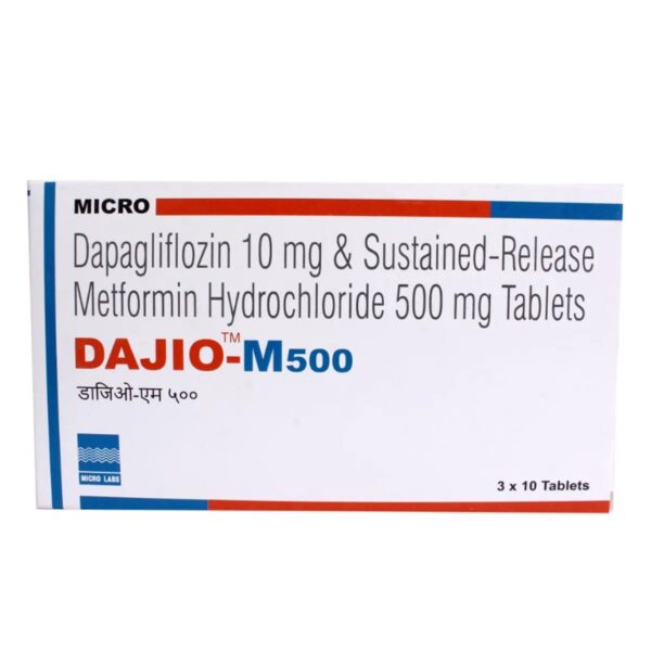 Dajio M 10 mg/500 mg Tablet 10's - Image 3