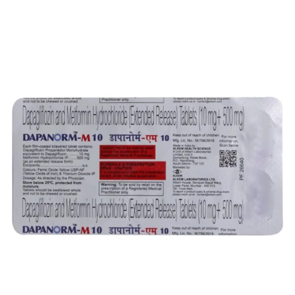 Dapanorm M 10 Tablet 10's - Image 2