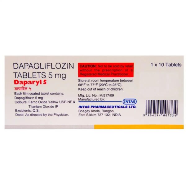 Daparyl 5 mg Tablet 10's - Image 2