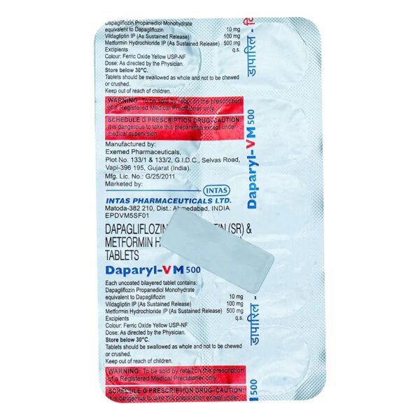 Daparyl-VM 500 Tablet 10's - Image 2
