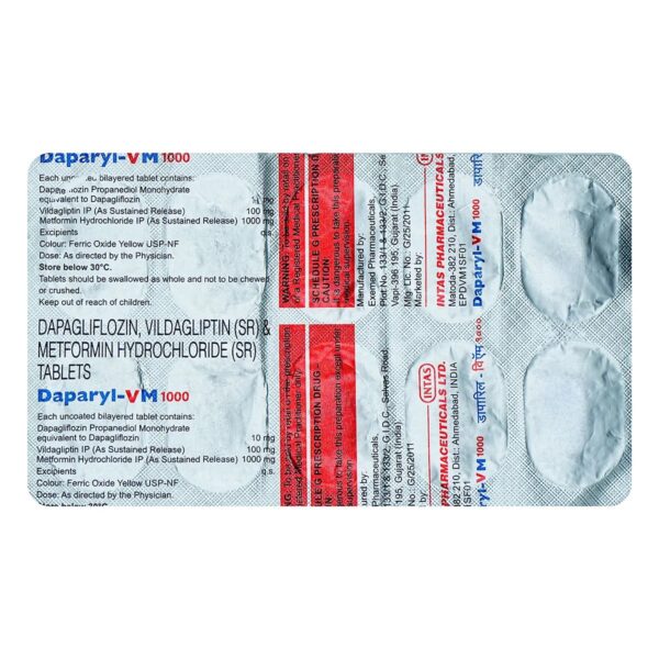 Daparyl-VM 1000 Tablet 10's - Image 2