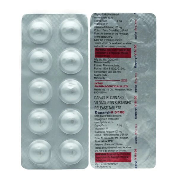 Daparyl-V 5/100 Tablet 10's