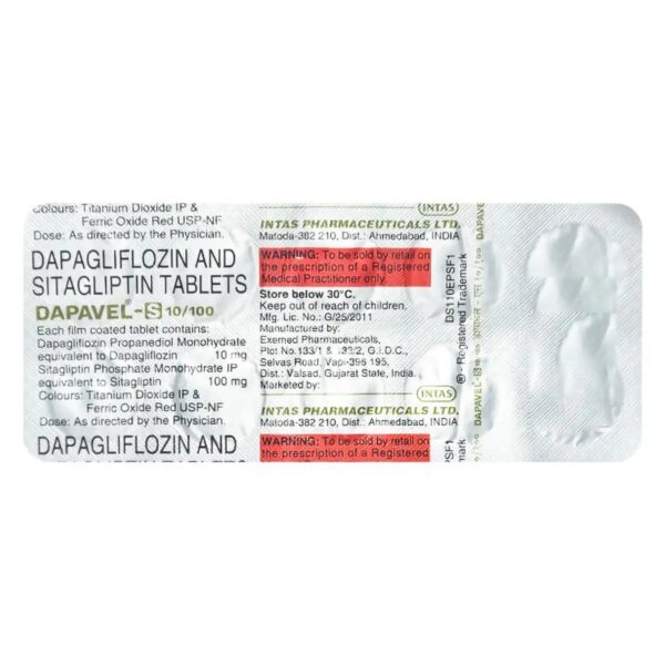 Dapavel-S 10 mg/100 mg Tablet 10's - Image 3